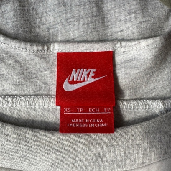 Nike White & Grey Tank Top with Front Strings & Front Mesh - Picture 7 of 7